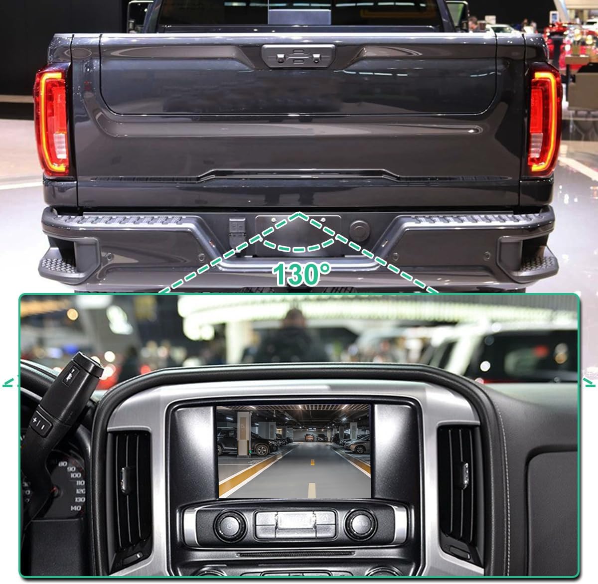 Rear View Backup Reverse Camera Fit for Chevy Silverado Fit for GMC Sierra 1500 2500 3500 HD 2016-2019, Parking Back Up Assist Camera Replace OE Part # 23244435, 84079952 by GreenYi