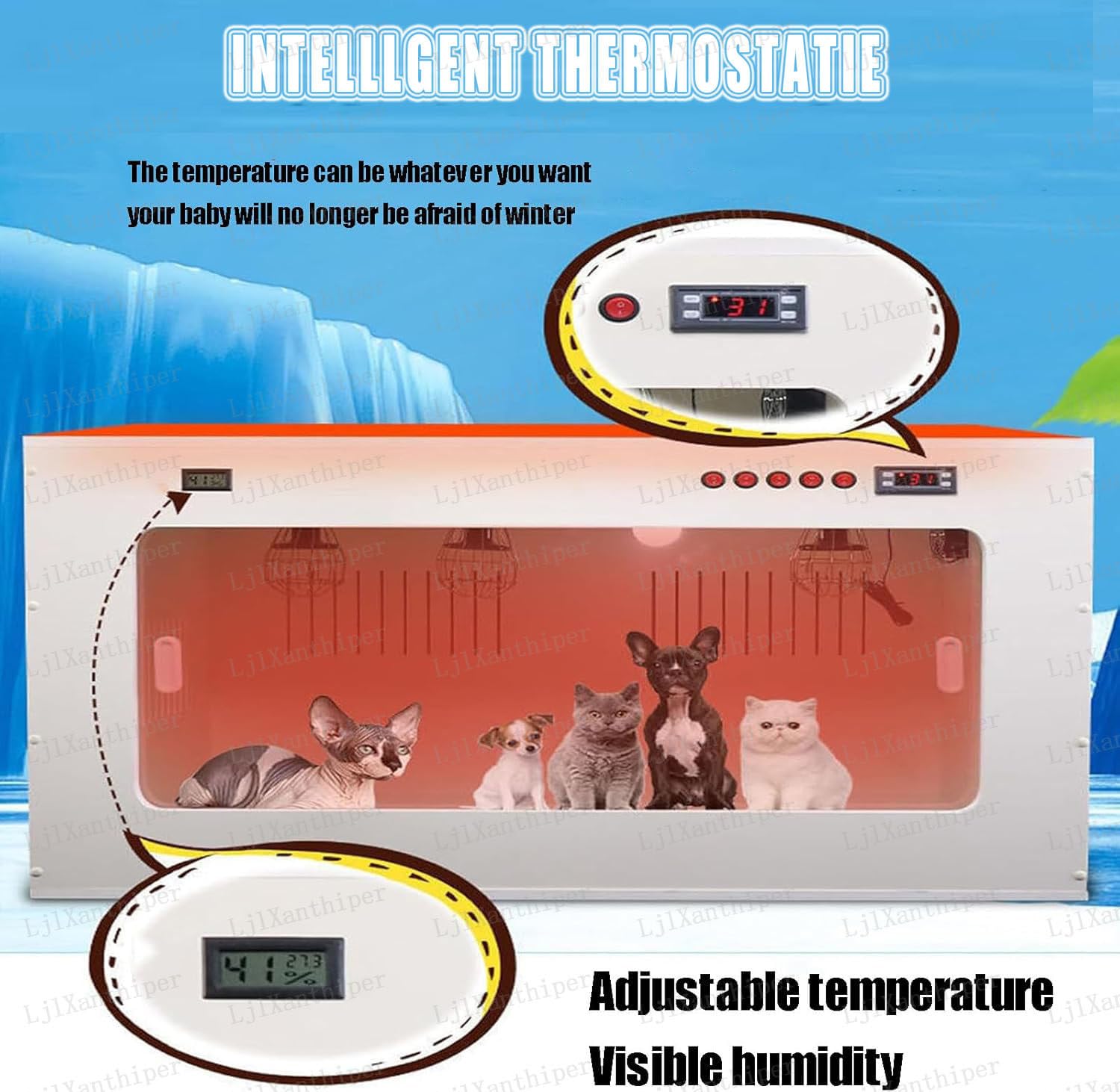 Incubadoras Manuales para Animales Pequeños,Incubadora para Gatos Y Cachorros,Cabina para Cachorros Recién Nacidos,para Pollitos Recién Nacidos,Codornices,Aves 100 * 60 * 60