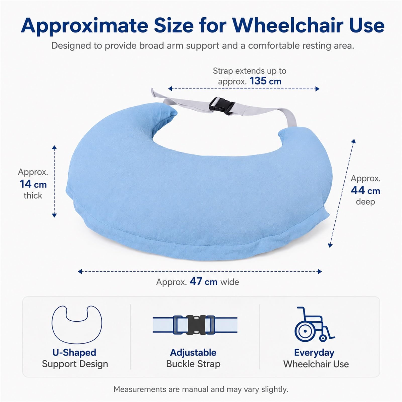 Cojín de Seguridad para Silla de Ruedas Arnés Antideslizante con Soporte para Brazos Cojín de Sujeción y Posicionamiento para Ancianos Discapacitados y Enfermos(Gray)