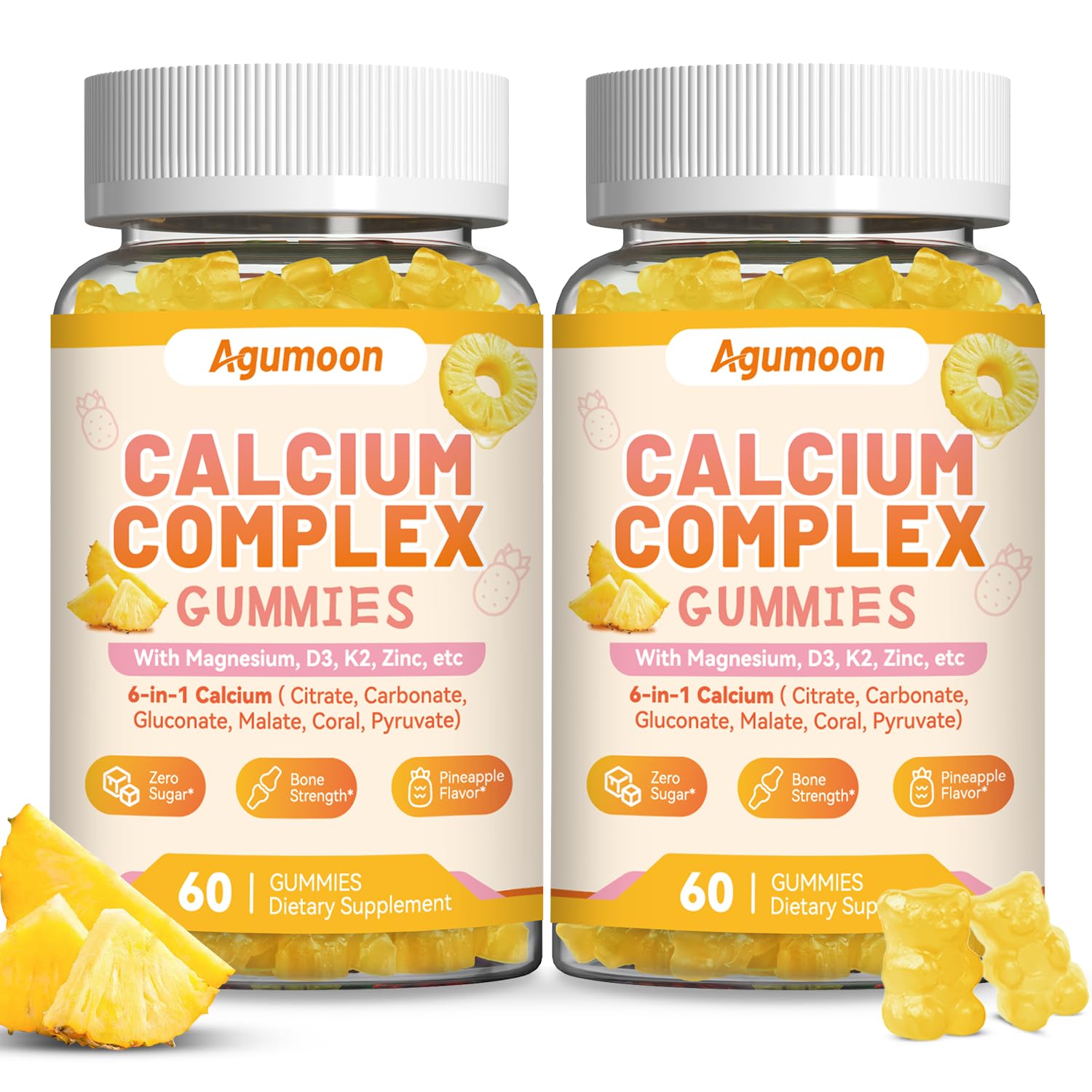 Liposomal Calcium Complex Gummies (2 Pack) - for Adults 60 Count (Pack of 2)