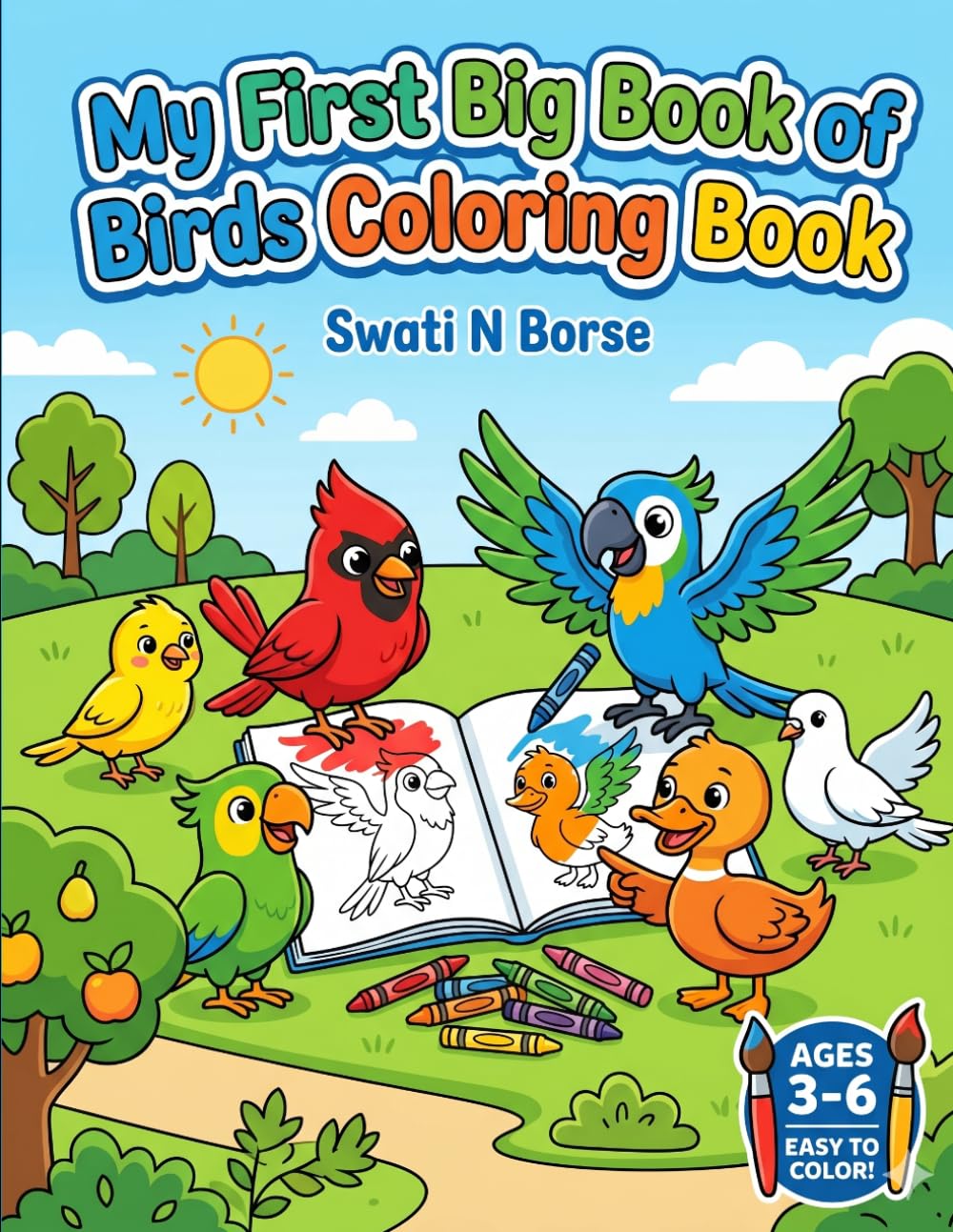 My First Big Book of Birds: Simple & Fun Coloring Pages for Toddlers and Kids Ages 3-6