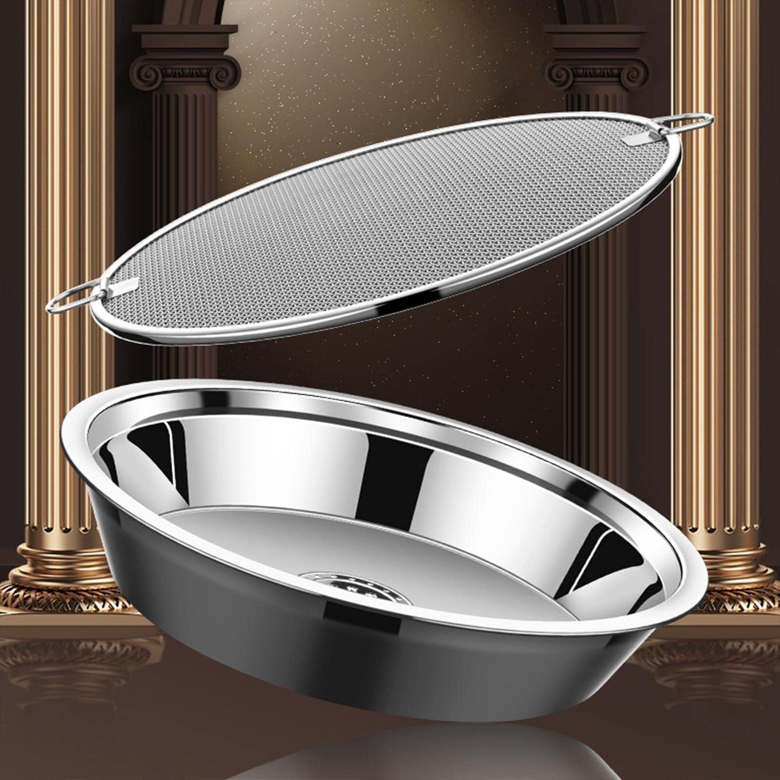 Filtro de Aceite de Acero Inoxidable, utensilio de Cocina, Apto para Hornear y freír Alimentos. | Silver and Gold
