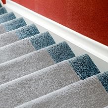 LAMINET Grey Non-Slip Washable Stair Covers for Carpeted Stairs 20L x 30"