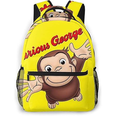 Amazon Co Jp アイプランニング おさるのジョージ キッズリュック イエロー ズレ落ち防止ベルト付き シューズ バッグ