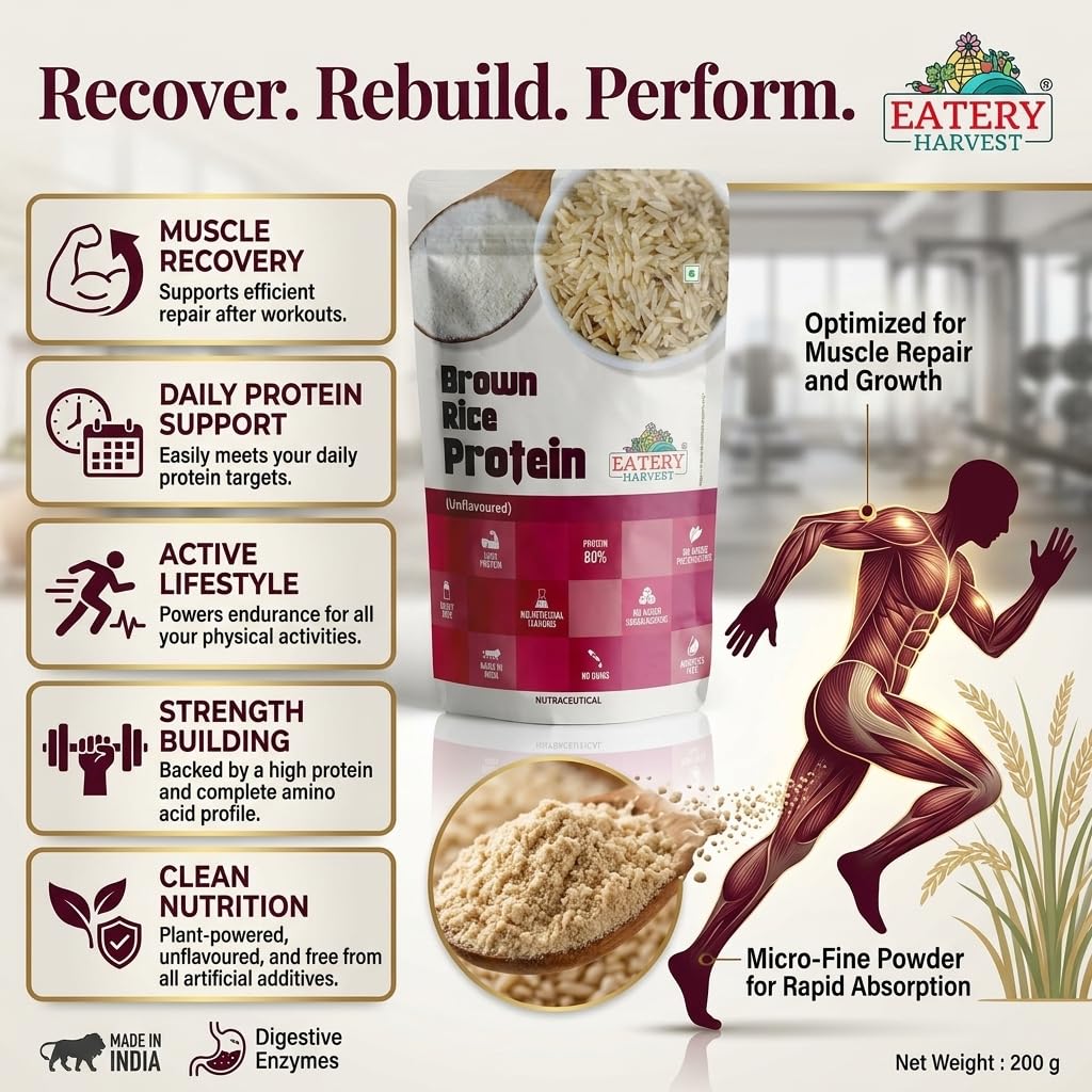 by Saipro Brown Rice Protein, 200 gm, Unflavoured — Amazon image 5