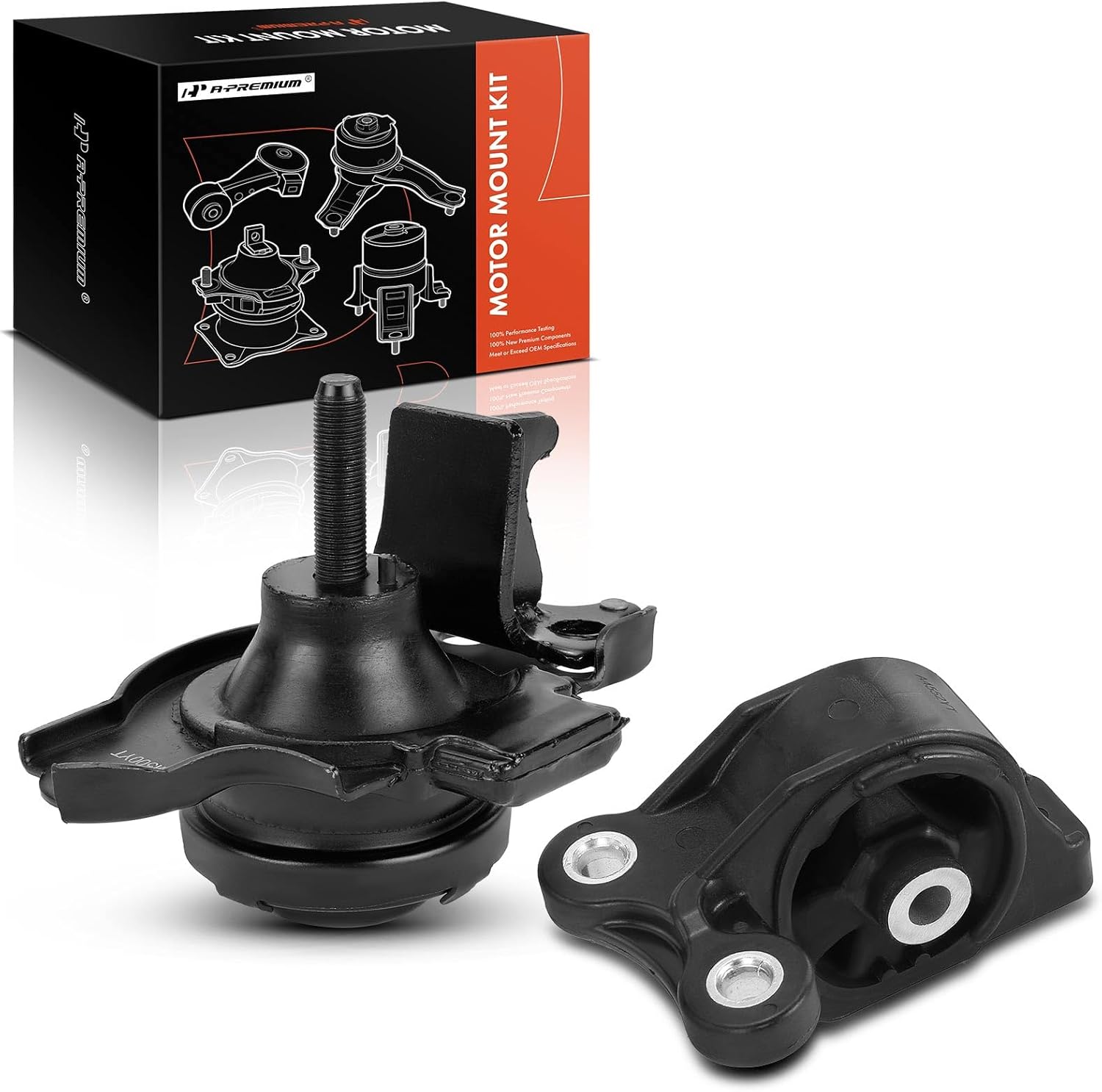 A-Premium Engine Motor Mount Kit Compatible with Honda Fit 2007-2008 1.5L, 2-PC Set, Replace# 50826SELE01, 50810SLA981