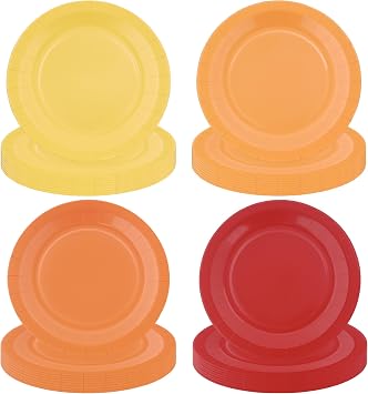 48PCS Fall Thanksgiving Plates, 7 Inch Fall Paper Plates