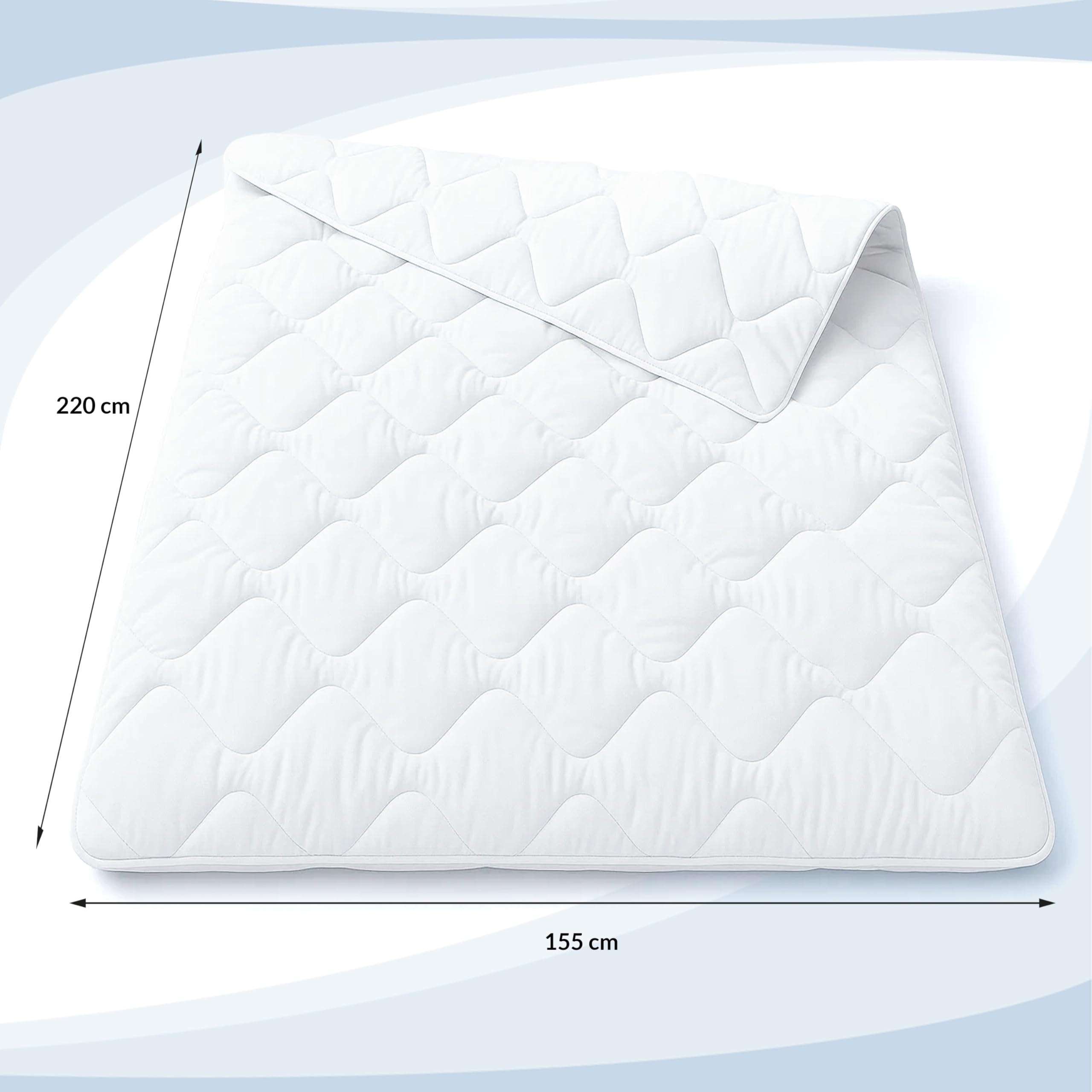 POKAR Piumone Piumino Invernale Trapuntato Matrimoniale Singolo 100% Microfibra Ipoallergenica Anti Allergico, 155 x 220 cm