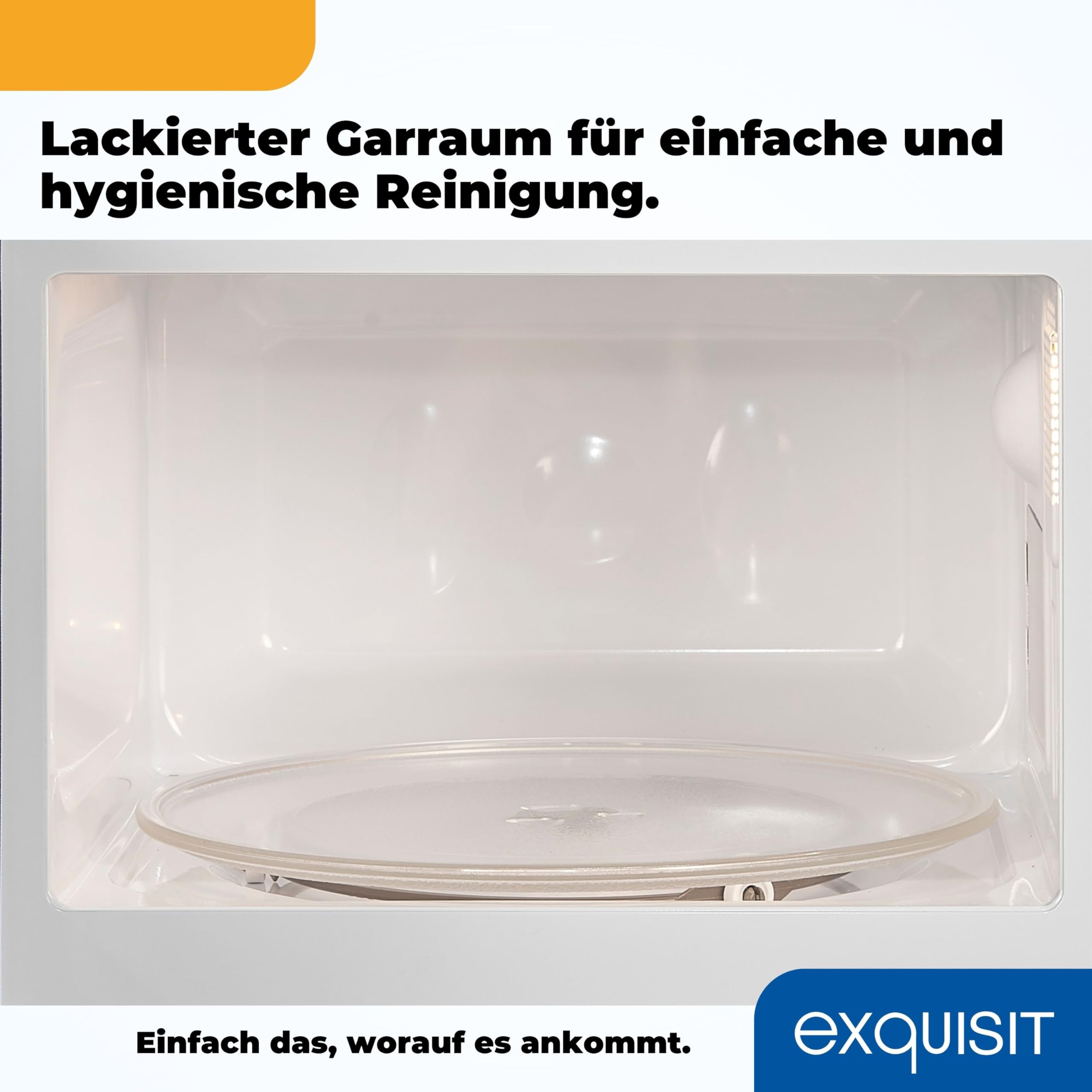 Exquisit Mikrowelle MW 820 DI - 700W, 20 L, Digital-Timer, Silber | Standmikrowelle mit Auftaufunktion, 5 Leistungsstufen, Schnellstart, 255 mm Drehteller & Innenbeleuchtung