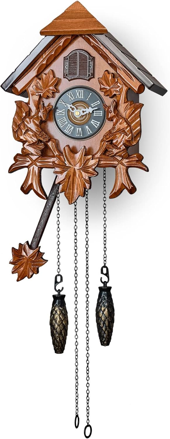 Buy Cuckoo Wall Clock with Night Mode in Traditional German Style with