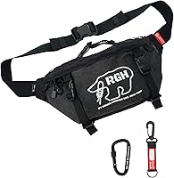 Vista 1 de Rough Enough - Riñonera táctica para hombres, lona encerada, cremallera YKK, hebillas UTX, capacidad de 4 litros, mosquetón y correa ajustable