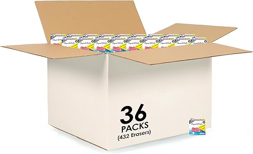 Paper Mate Borradores de goma de borrar grandes color rosa perla (paquete de 36, 432 unidades en total)