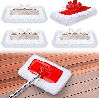 Tallew 4 Set Lambswool Applicator Kit 10 Inch 180° Adjustable Lambskin Deck Stain Applicator with 3 Lambs Wool Refill Pads No Waste Reusable for Wood Deck Floor Fence Walls Floor Finish