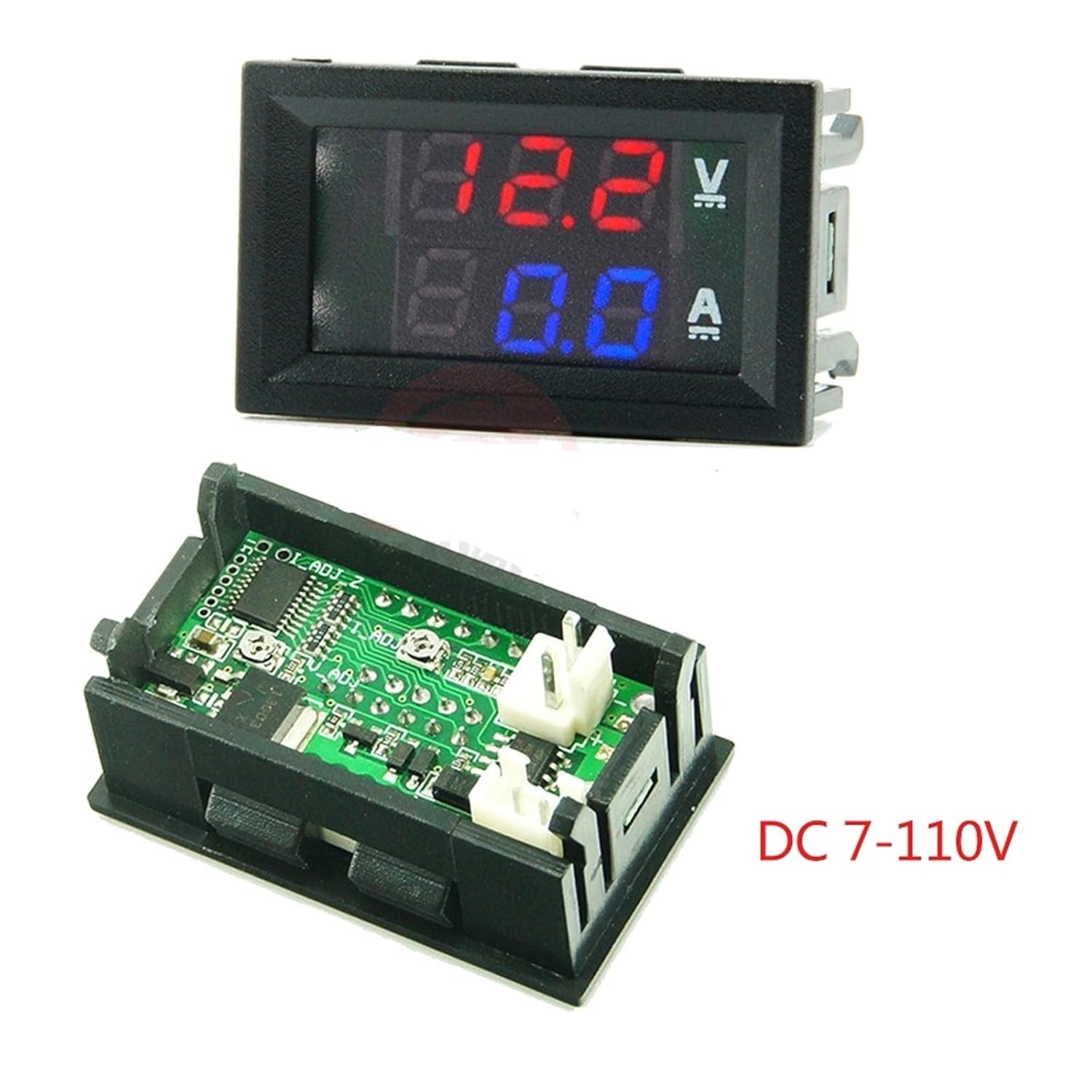 0.28"" Mini Digital Voltmeter Ammeter 50A DC 0-100V/ 7-110V Amp Volt Voltage Current Meter Detector Tester Dual LED Display Gauge (Color : 50A Red Red 0-100V)