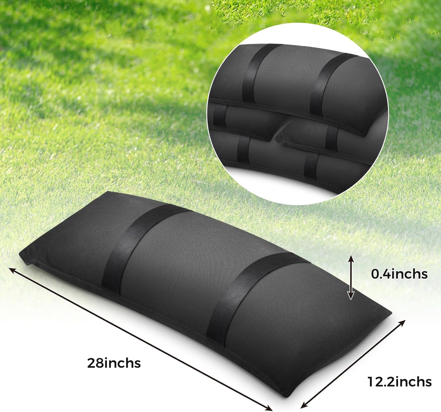 200 LBS Umbrella Base Weights Sandbags, 4 Packs Sand Bags for Weight, Weatherproof Fillable Heavy Duty Weight Sandbag for Outdoor Furniture Backyard Umbrella Garden Trampoline Poolside Accessories