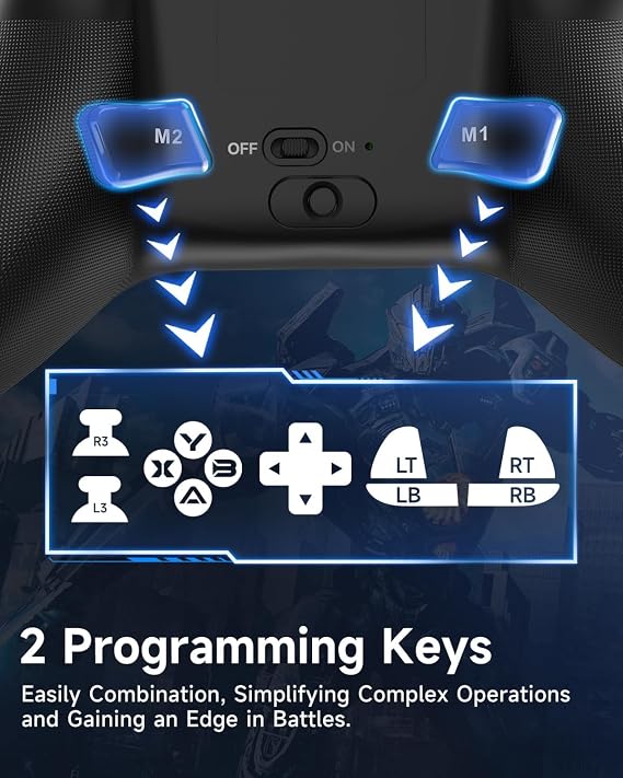 AL-NS2286 RGB Wireless Joystick Wireless Gaming Handle Gaming Handle For PC/Switch/IOS/Android Nintendo Switch Compatible Pc Laptop