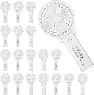 Glooglitter 25 Pcs Battery Wedding Mini Handheld Fan Bulk Personal Portable Hand Held Small Handheld Fan for Wedding Party Bachelorette Party Favor (Classic)