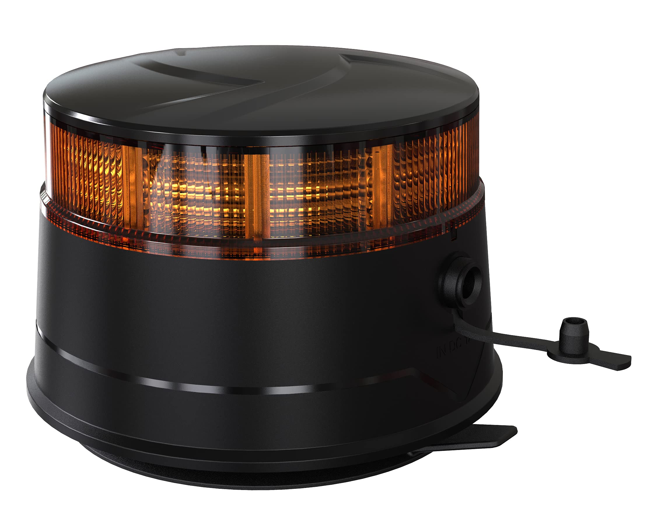 Ryme Automotive Mini Rotativo LED Ámbar con Batería Recargable Litio - Autónomo R65 TA1-7 Funciones · Emergencia Advertencia Señalización · Base Magnética Conexión de carga a mechero