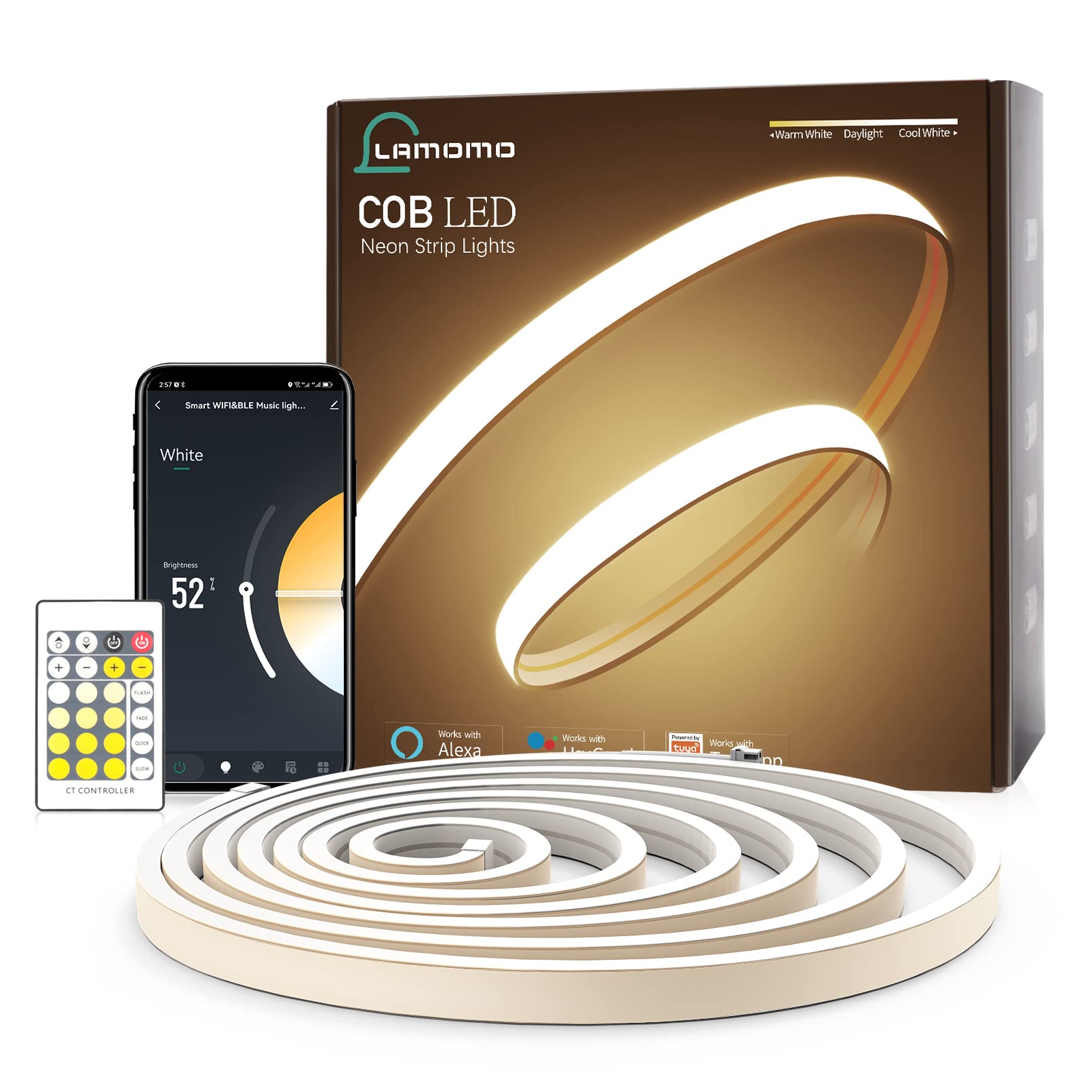 Lamomo Under Lights, Silicone COB LED Tunable White LED Strip