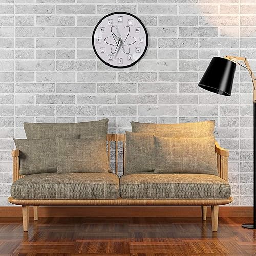 Miniatura 5 de The Geeky Days Reloj de pared de mesa periódica Chem Time con marco de metal, molécula de bioquímica, arte de pared, reloj de pared atómico, relojes