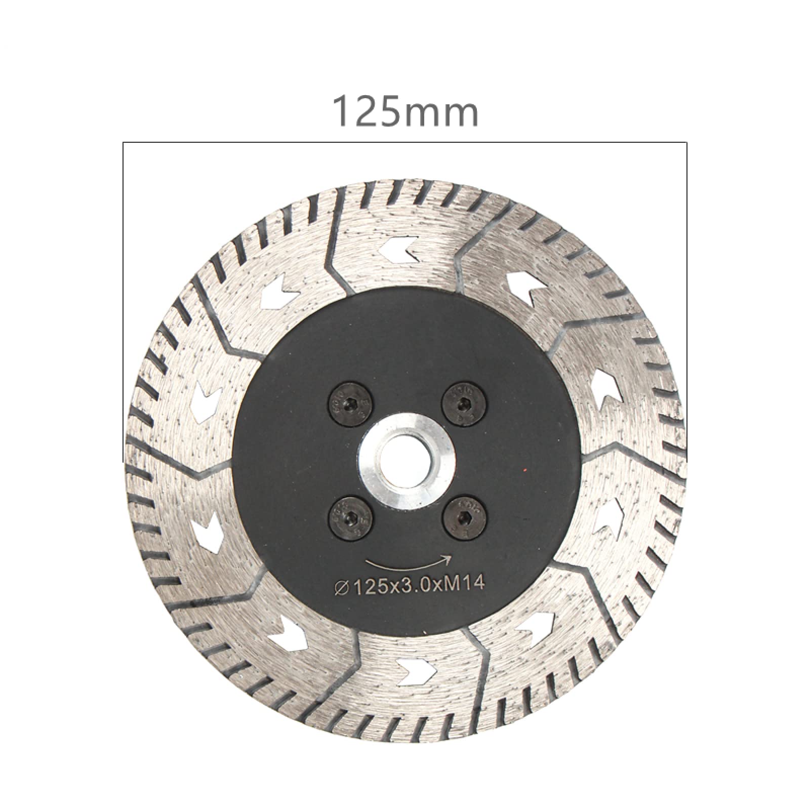 Disco de Corte de Diamante con Rosca M14 for Amoladora Angular de 75/110/125 mm, Hoja de Sierra for Granito, mármol, baldosas de hormigón, 1 Unidad(1pc M14 Thread 125mm)