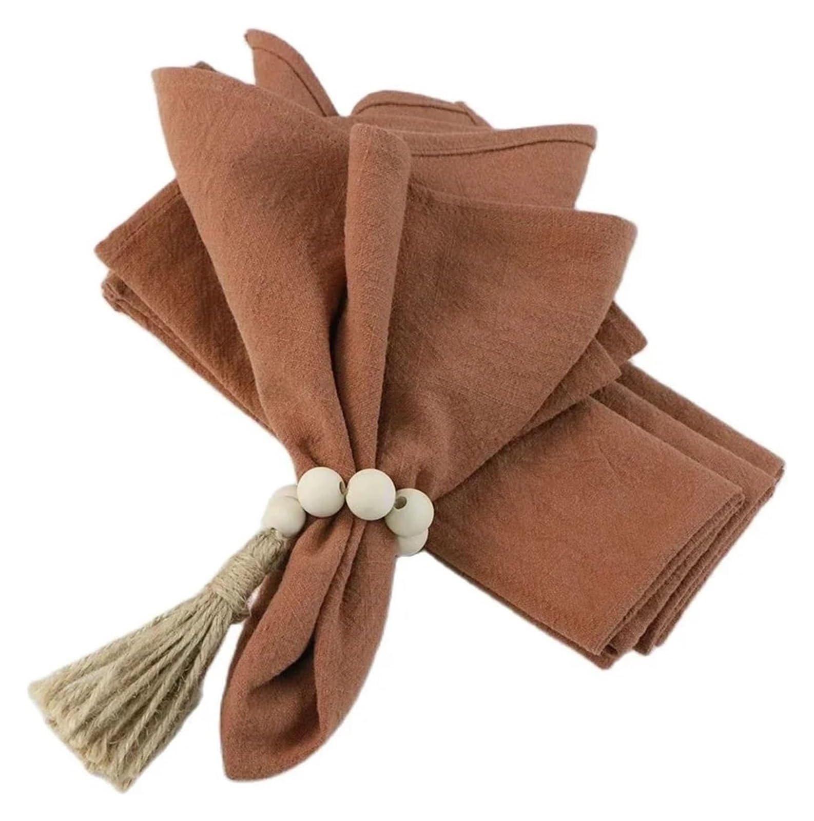 Baumwolltischtücher, Wiederverwendbare Stoffservietten, 6 Stück, Mehrfarbig, Baumwolle, Ramie, 30 x 45 cm, for das Essen in der Küche(6pcs White)