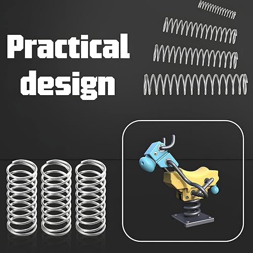 Miniatura 7 de CO-RODE - Juego surtido de 300 resortes de compresión pequeños, acero inoxidable, tamaño 15, longitud (0.39-2 pulgadas0.394 in-1.969 in), OD