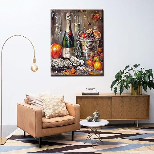 Miniatura 41 de Pintura de frutas por números para adultos, pintura al óleo digital de uva, sandía, naranja, melocotón, ciruela, lienzo, pintura acrílica, divertida