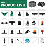 XINGGANG Garden Irrigation System, 340Pcs Adjustable Drip Irrigation Kit, 70m Polyvinyl Chloride Pipe, Automatic Watering for Landscape, Flower Bed and Patio Plants - 2