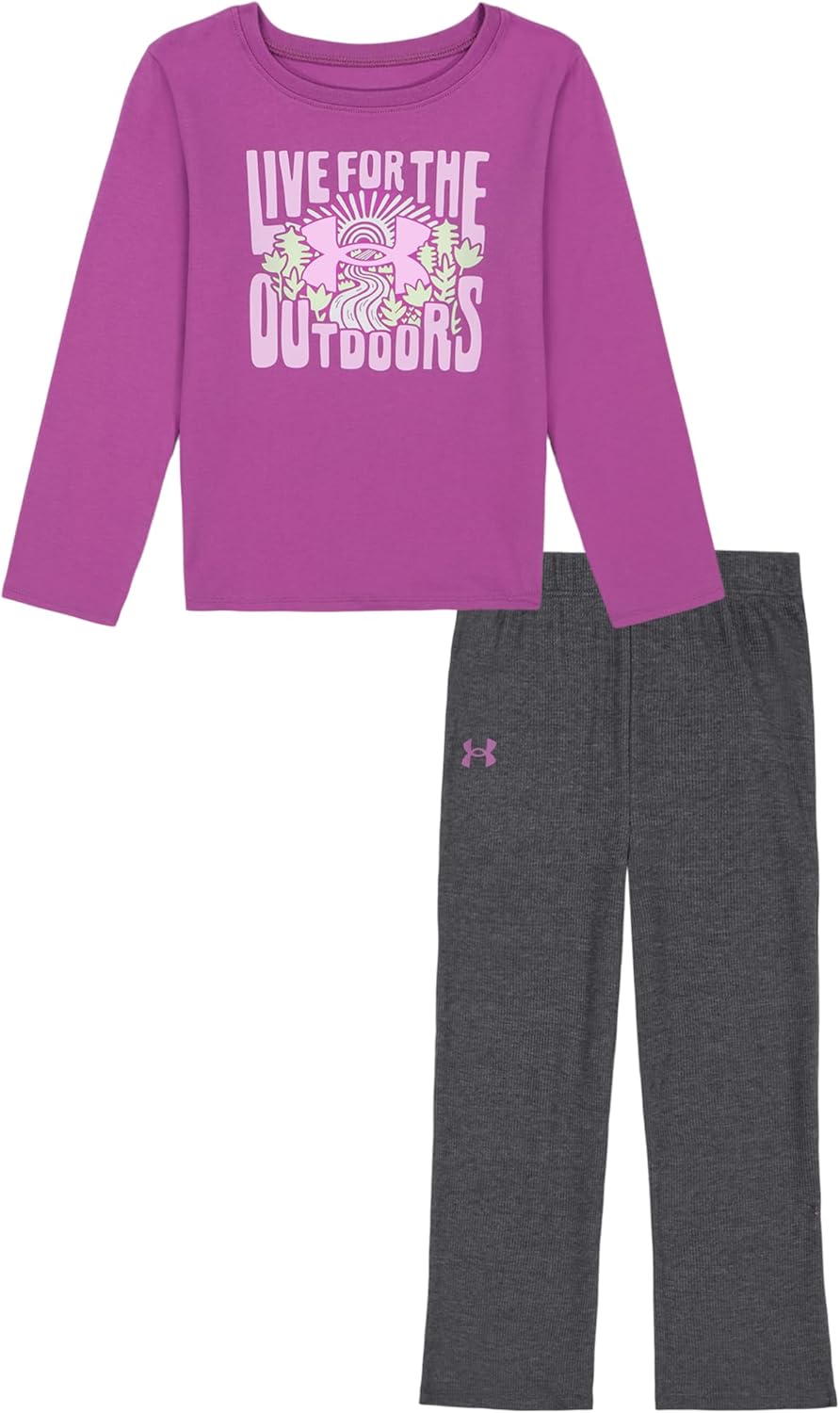 Under Armour baby-girls Long Sleeve Shirt, Crewneck, Lightweight and Breathable