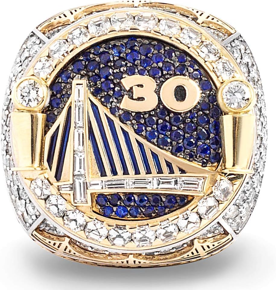 MVPRING Warriors 2018 Replica Championship Ring,Size 9-14,Integration Ring, Can Not Be Covered (9, SC)