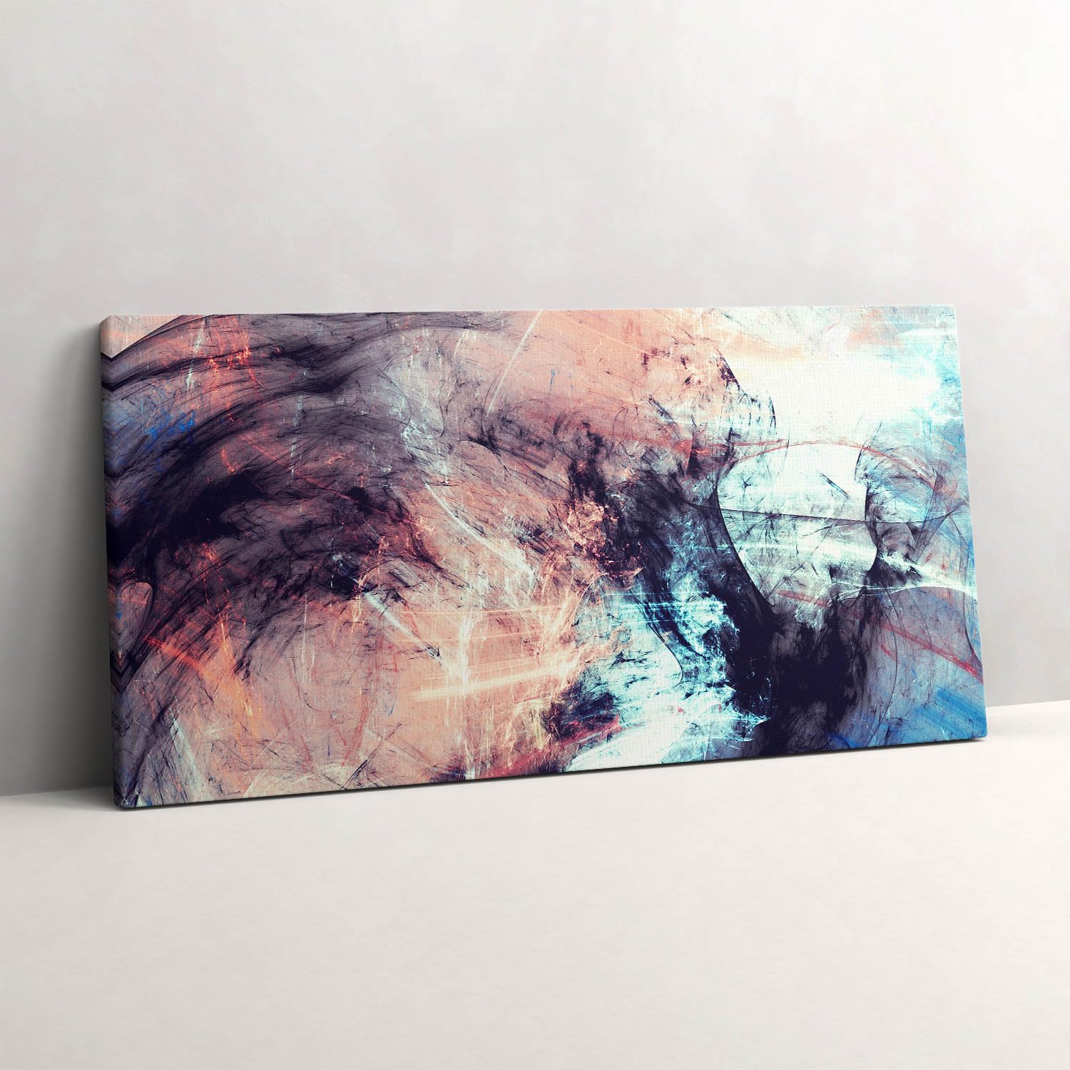 Tableau sur toile abstraite 100x50cm Wallfluent pour décoration murale