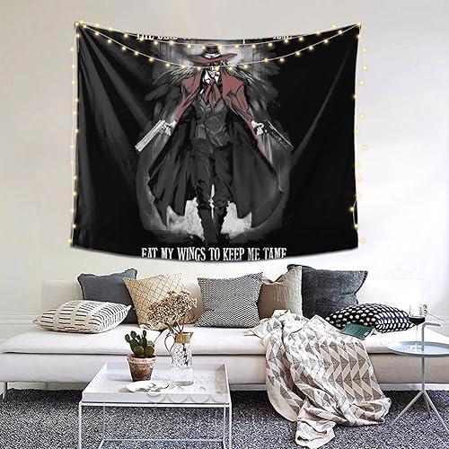 Miniatura 7 de Flokoo Hellsing Tapiz decorativo de pared para sala de estar, dormitorio, cocina, dormitorio, hogar, 60 x 51 pulgadas