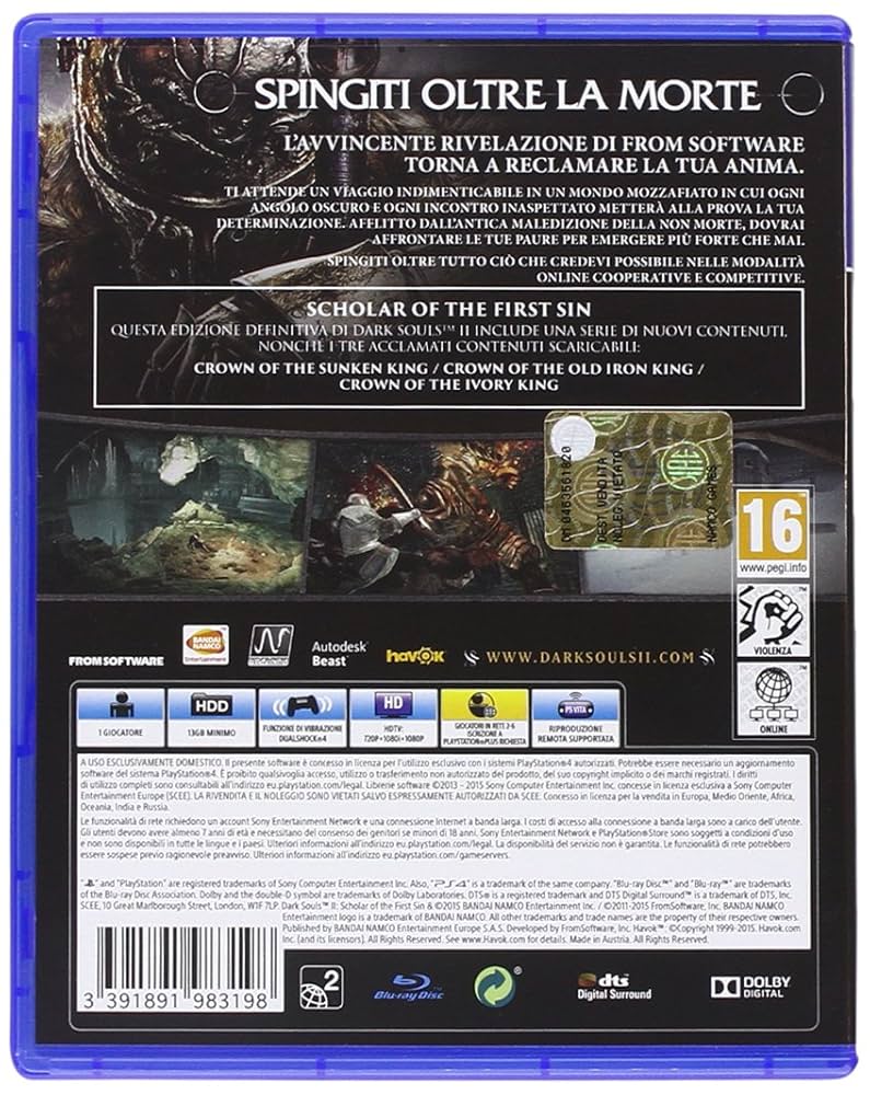 PS4 - Dark Souls II: Scholar Of The First Sin - [PAL EU - NO