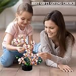 Orchidée Artificial Flowers Building Set, Bouquet Rose pour Décor de Chambre, Jouets botaniques pour Adultes Filles Femmes Âge 8+, Pâques Thanksgiving Valentine Chrismas Anniversaire Fête des Mères Idées Cadeaux(866 Pcs)