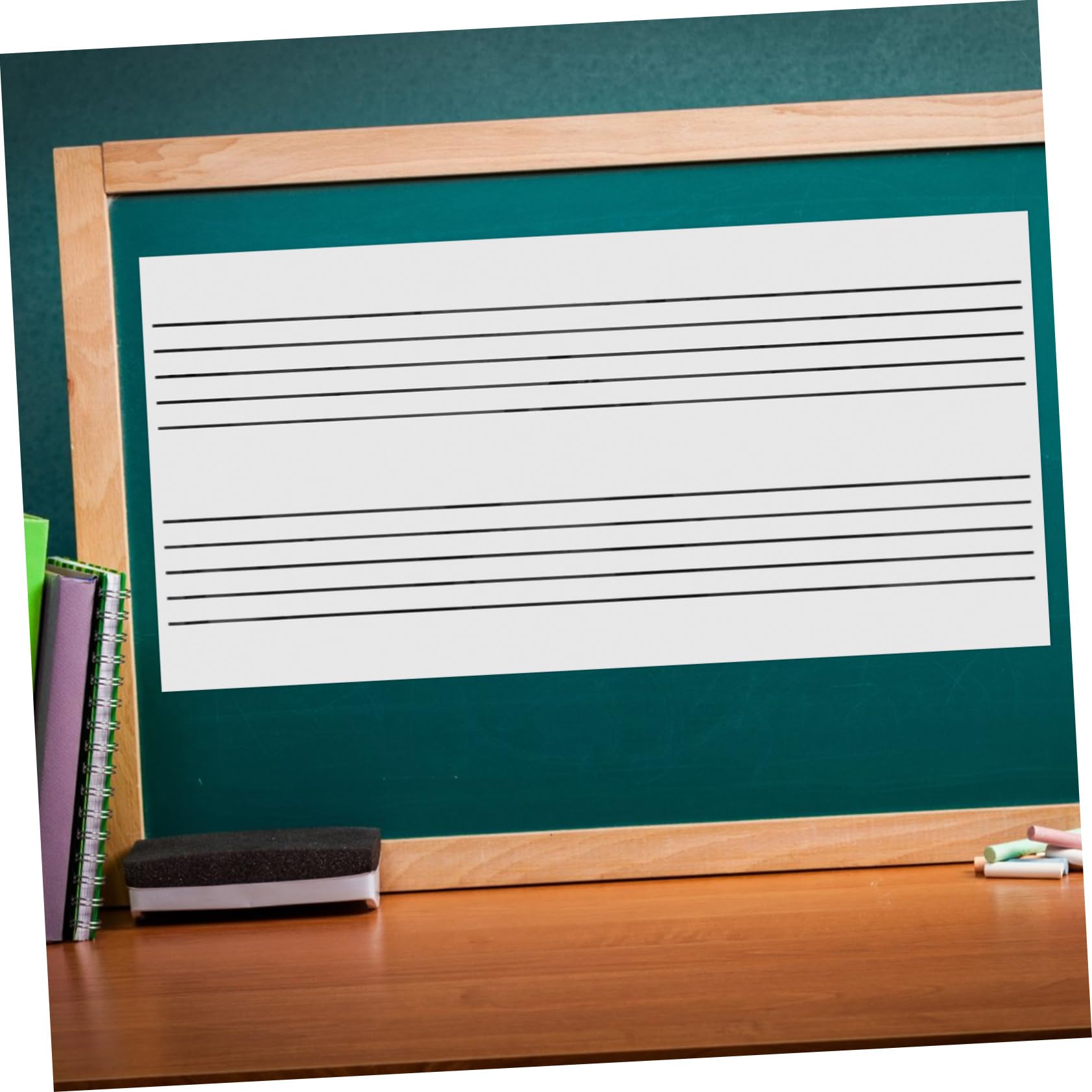 Magnetisches Whiteboard mit Fünf Notenzeilen Abwischbare Musiktafel aus Weichem Gummi Wiederverwendbar Kühlschrank Magnettafel für Musikunterricht Notenlesen und Schüler Vielseitig