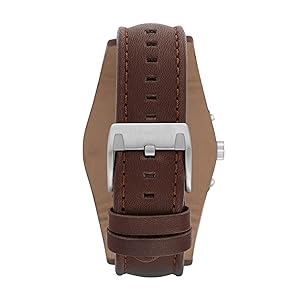 Fossil Men's Coachman Quartz Stainless Steel and Leather Chronograph Watch