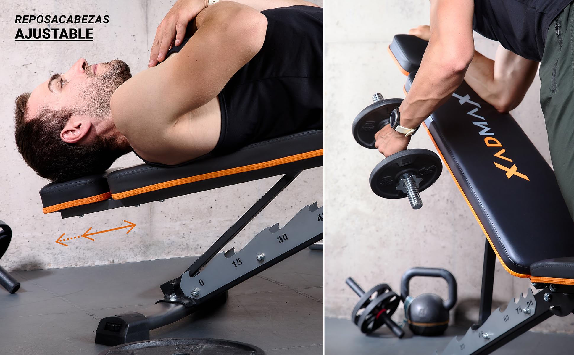 Banco Musculación Plegable, Banco Gimnasio en Casa - Soporta 360 KG Reales, Muy Robusto y Resistente, Ideal para Ejercicio en Casa, Fácilmente Plegable, Press Banca, Maquina Gimnasio, Home Gym