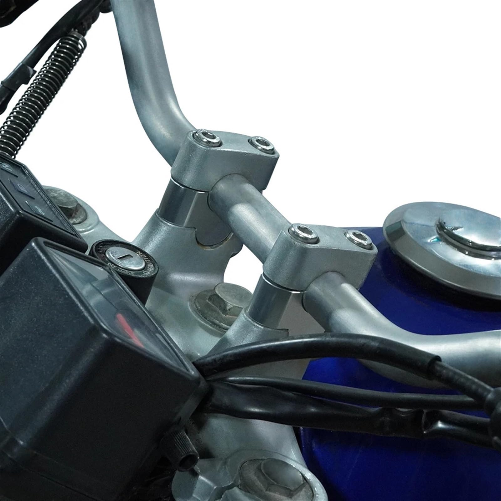 2x Montanti Morsetti Riser 28mm Nero Alluminio Per Manubri Con O 28mm 1 1 8 Discount Set A512037 0