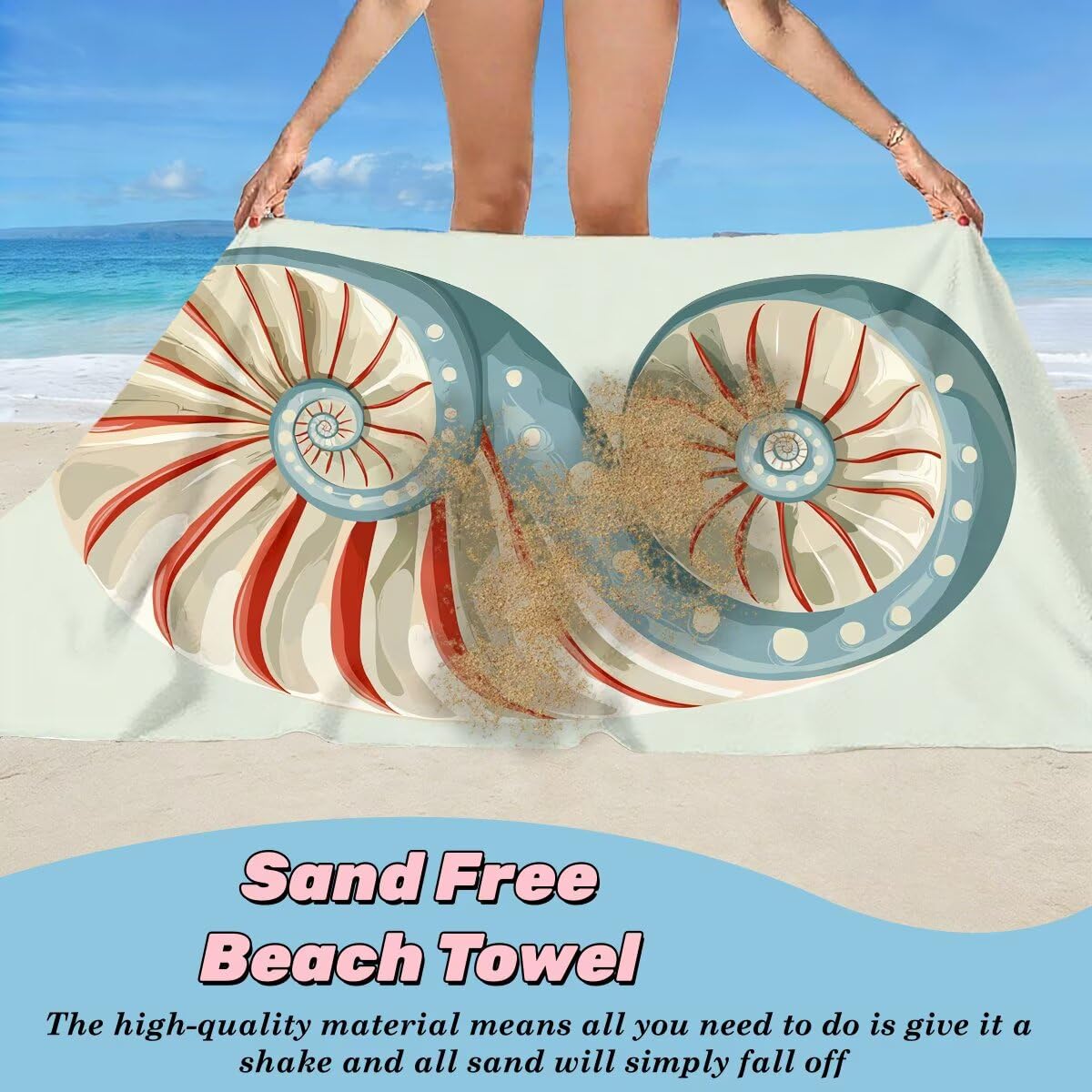 Juego de 2 Toalla Playa Grande 100x200 cm, Secado Rapido Toalla Microfibra Gimnasio, Antiarena Toallas de Playa Simple, Grande Ligera Compacta Toallas Microfibra Mujer Hombre para Viaje Piscina -5076