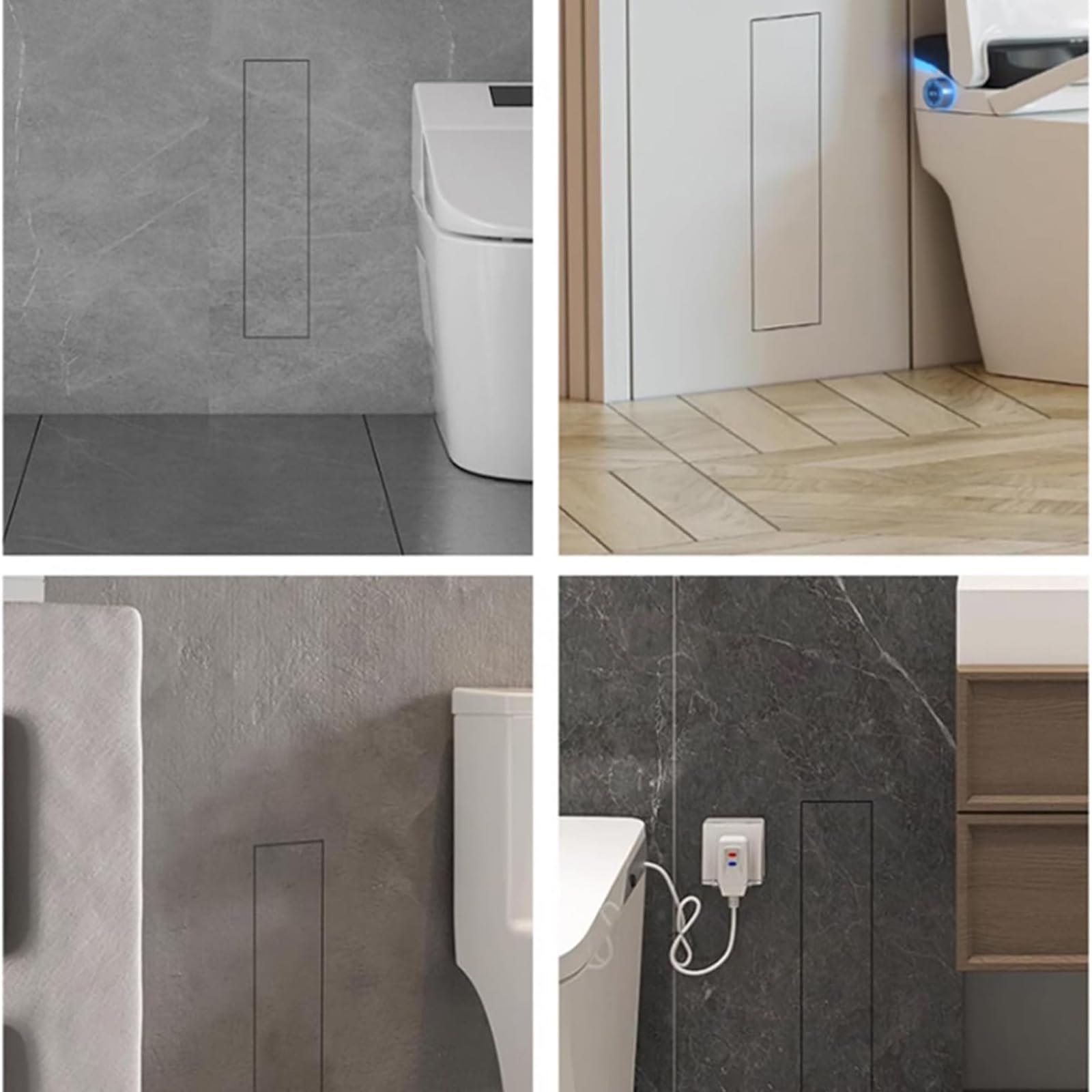 Versenkter Toilettenbürstenhalter, Versteckte Stehende Toilettenbürste Mit Toilettenbürsten Und -Haltern, Unsichtbares Design, Mit Elastischem Verschluss, Für Die Badezimmerrenovierung