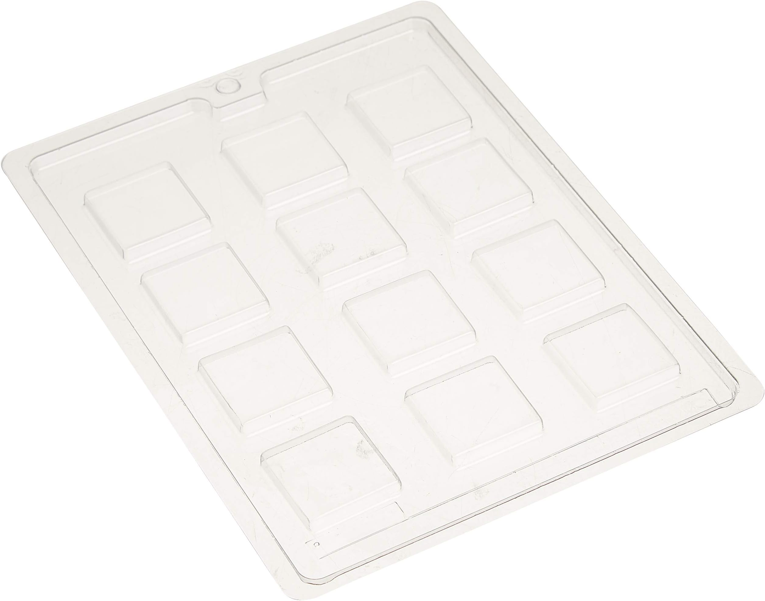 CybrTrayd Chocolate Candy Mold โ Square Mints โ 12 Cavities 1-1/2โ x 1-1/2โ x 1/4โ โ For Candy, Cookies, Chocolate, Soap & Plaster โ Includes Instructions