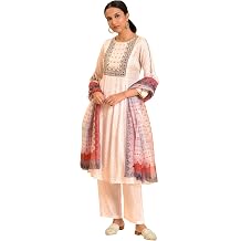 Wishful Women's viscose kurta slim and dupatta trousers