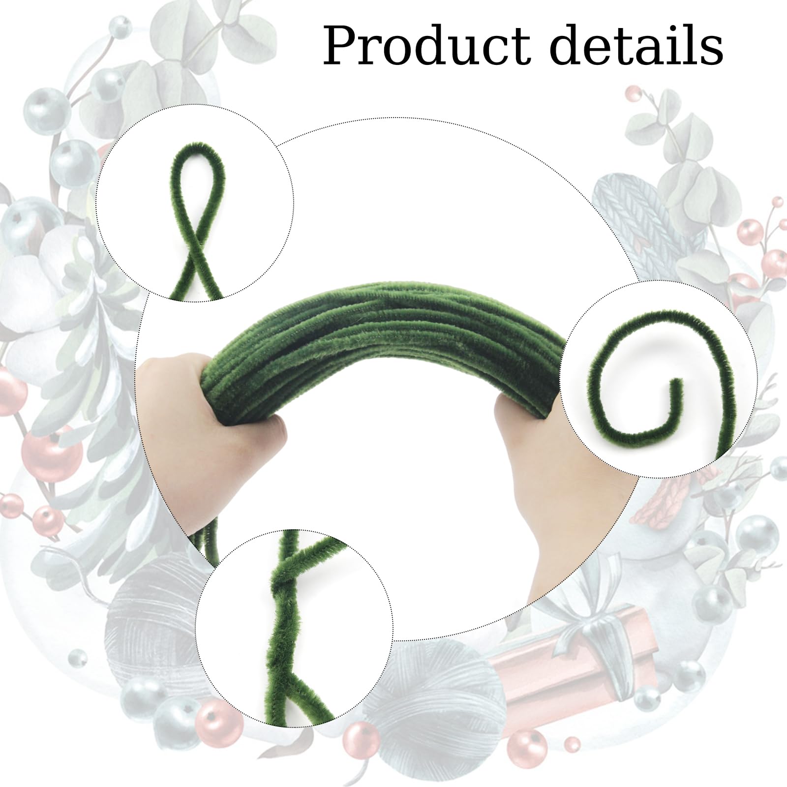 300 Scovolini In Ciniglia Verde Muschio - Morbidi E Pieghevoli Per Lavoretti Creativi Con Bambini - Foto 10