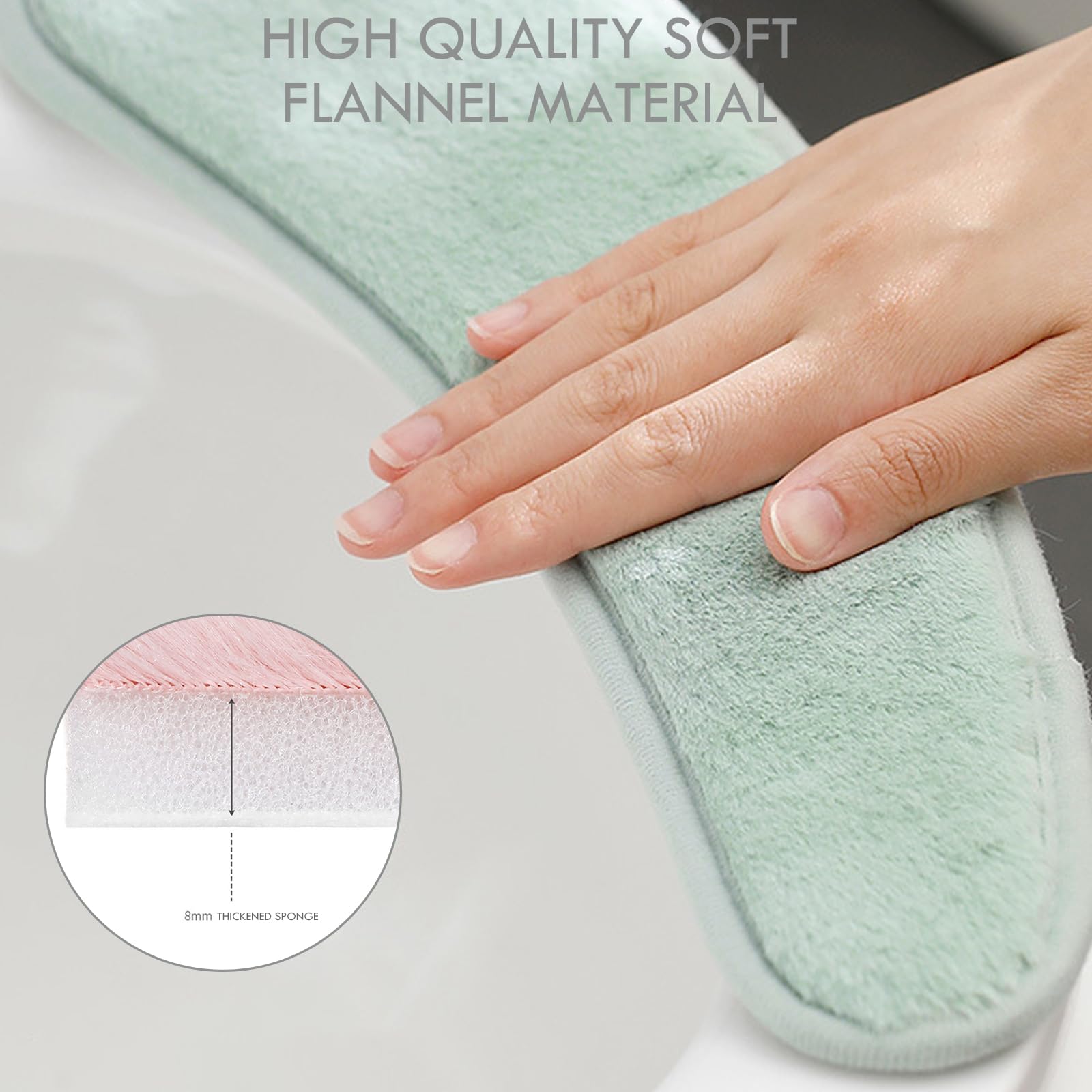Copri-cuscino spesso e caldo per sedile WC, con cuscino adesivo per sedile WC, tappetino lavabile e riutilizzabile per l'inverno, separazione a doppia aletta, adesivo posteriore in TPR, morbido e