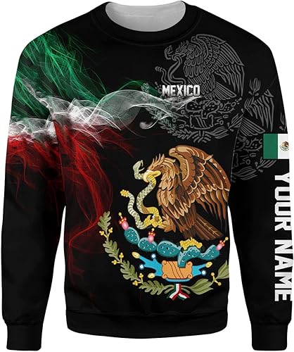 Miniatura 3 de Sudadera con capucha mexicana personalizada 3D, sudaderas mexicanas personalizadas para hombres, sudadera con capucha mexicana unisex, sudaderas con