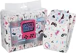 CutiePlusU Diapers 10 Pieces Disposable Incontinence Briefs with Tabs for Women and Men Maximum Overnight Absorbency White Pink(Large 37"-47")