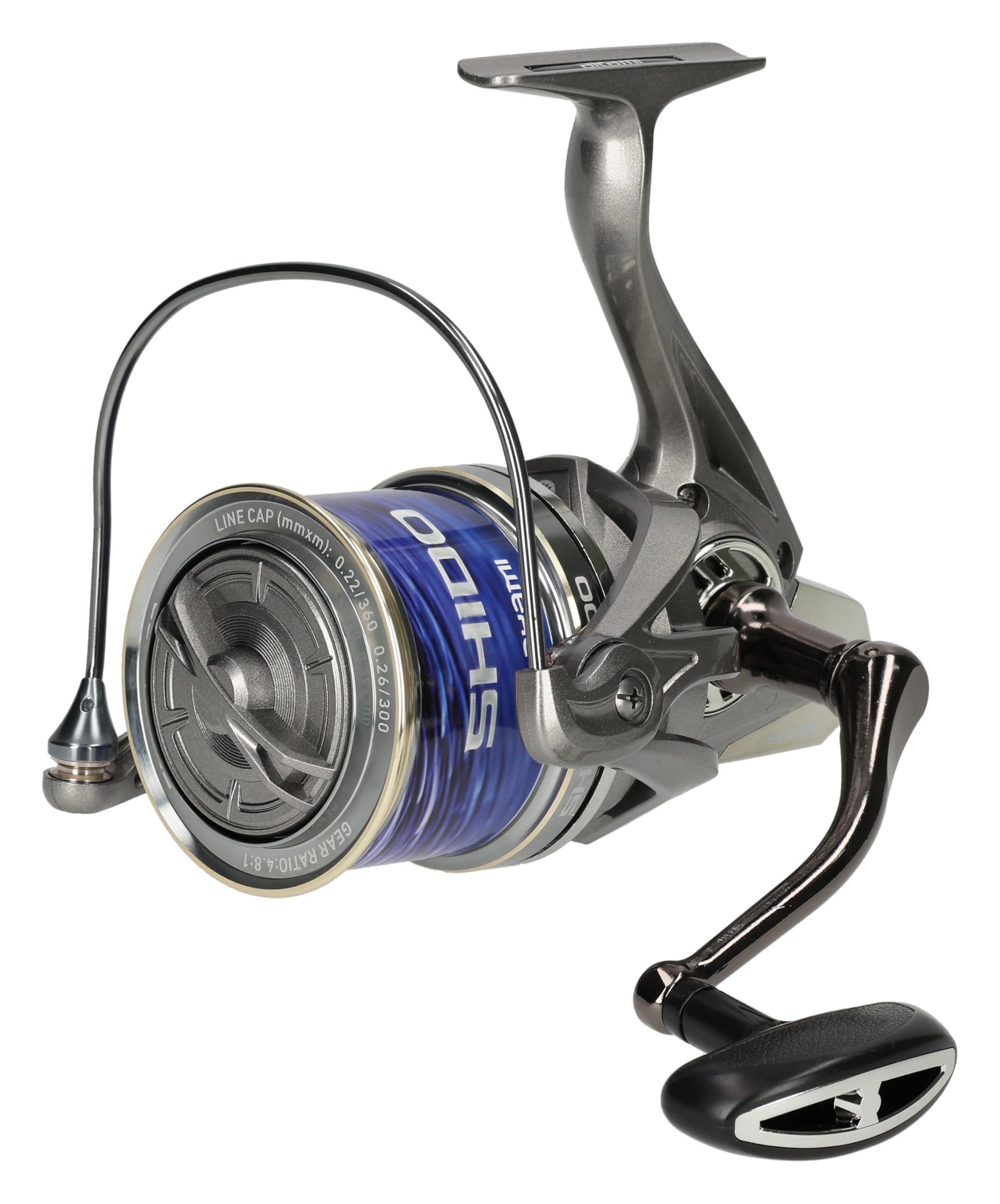 Akami Shido - Carrete Surf Casting 8000 10000 con doble bobina de aluminio, 7 + 1 rodamientos, oscilación lenta, Max Drag 15 kg, arco reforzado