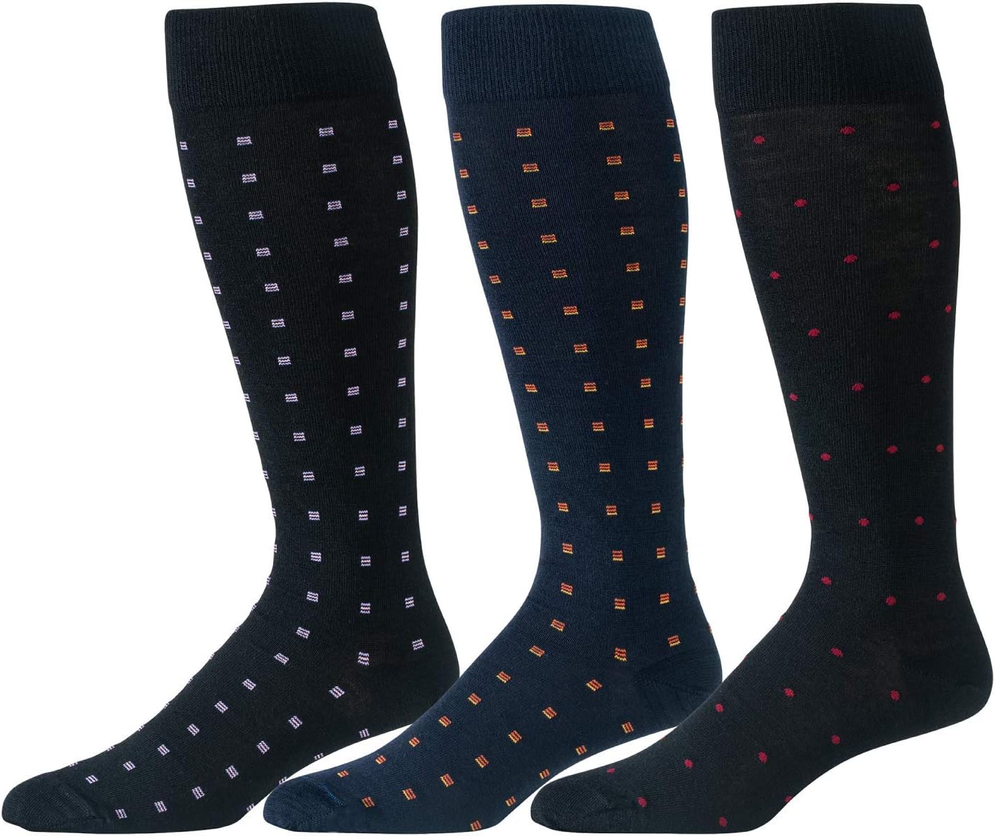 BoardroomSocks Merino Wool Over-the-Calf Patterned Socks, Dress Socks for Men