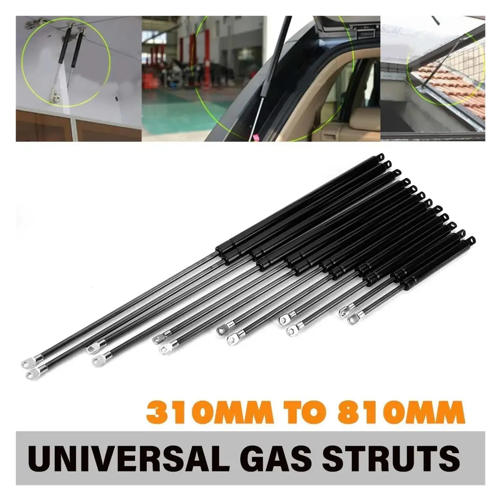 Amortisseur Hayon Voiture 2 Vérins À Gaz 310-810 Mm 800N.